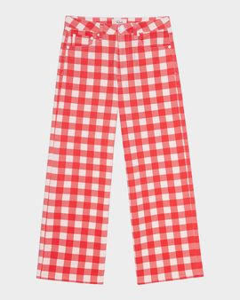 Rails x Giadzy Getty Cropped Wide-Leg Gingham Jeans
