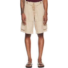 Raimundo Langlois Raimundo Langlois Beige Double Fly Cargo Shorts
