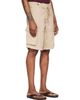 Raimundo Langlois Raimundo Langlois Beige Double Fly Cargo Shorts - 2