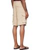 Raimundo Langlois Raimundo Langlois Beige Double Fly Cargo Shorts - 3