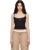 Raimundo Langlois Raimundo Langlois Black Henley Camisole - 1