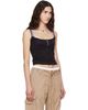 Raimundo Langlois Raimundo Langlois Black Henley Camisole - 2