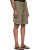 Raimundo Langlois Raimundo Langlois Khaki Double Fly Cargo Shorts - 2