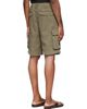 Raimundo Langlois Raimundo Langlois Khaki Double Fly Cargo Shorts - 3