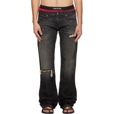 Raimundo Langlois Raimundo Langlois SSENSE Exclusive Black Slim Straight Jeans