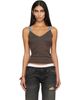Raimundo Langlois Raimundo Langlois SSENSE Exclusive Brown V-Neck Camisole - 1