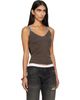 Raimundo Langlois Raimundo Langlois SSENSE Exclusive Brown V-Neck Camisole - 2