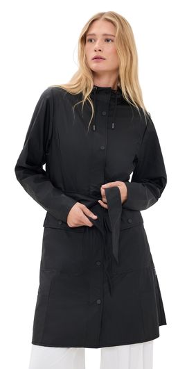 Rains Rains Curve Long Jacket W3 Black