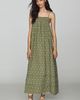 RAISONNEL 100% Cotton Smocked Midi Dress - 1