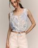 RAISONNEL Cotton Chiffon Drawstring Tank Top - 1