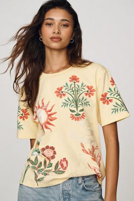 RAISONNEL Cotton Embroidered Tee
