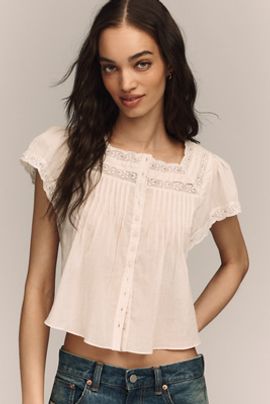 RAISONNEL Cotton Pintuck Blouse