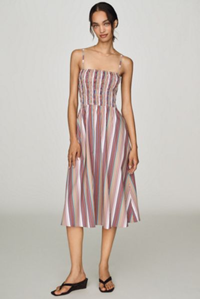 RAISONNEL Cotton Smocked A-Line Midi Dress