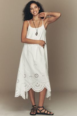 RAISONNEL Eyelet Midi Dress
