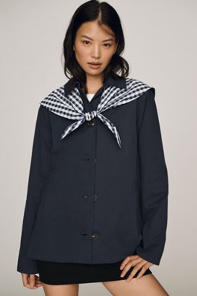 RAISONNEL Gingham Trench Jacket