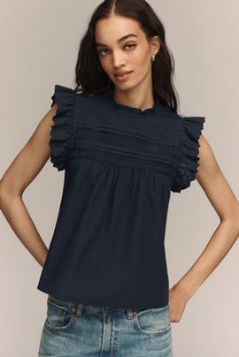 RAISONNEL Lace Panel Blouse