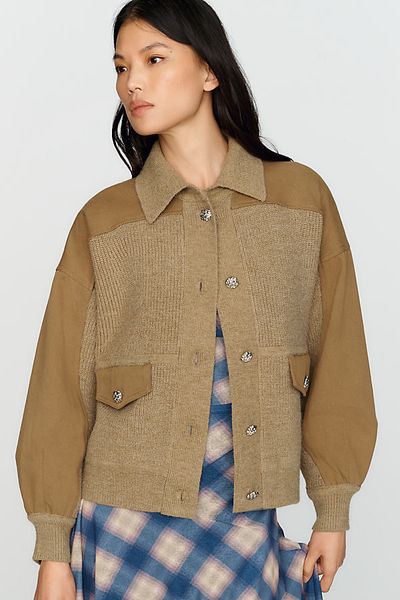 RAISONNEL Mixed Cardigan Sweater