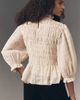 RAISONNEL Romantic Smocked High-Neck Peplum Top - 4