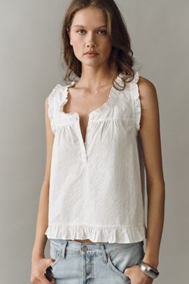 RAISONNEL Ruffle Collar Top