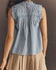 RAISONNEL Ruffle Sleeveless Swing Top - 2