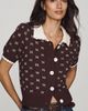 RAISONNEL Short-Sleeve Collared Cardigan - 1