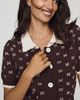 RAISONNEL Short-Sleeve Collared Cardigan - 4