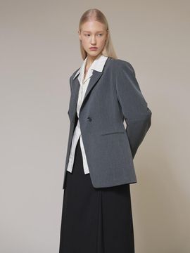 RAIVE Basic One-Button Jacket_Grey
