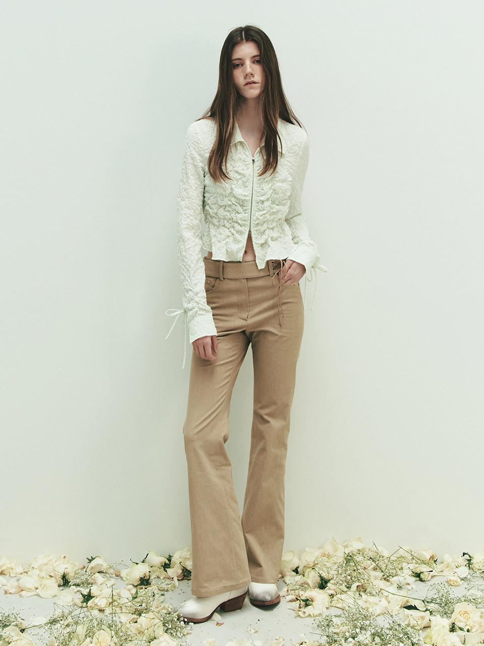 RAIVE Belted Stripe Bootscut Pants (VW5SL453)