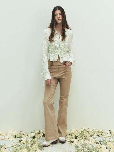 RAIVE Belted Stripe Bootscut Pants (VW5SL453)
