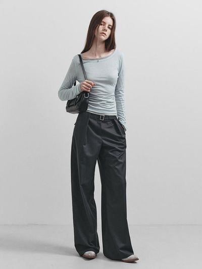 RAIVE Belted Wide Pants (VW5SL452)