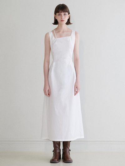 RAIVE Different Strap Maxi Dress - White