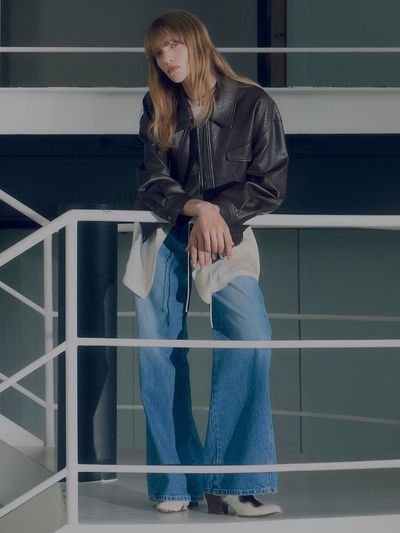 RAIVE Faux Leather Blouson Jacket_2color