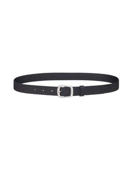 RAIVE Leather Middle Buckle Belt in Black