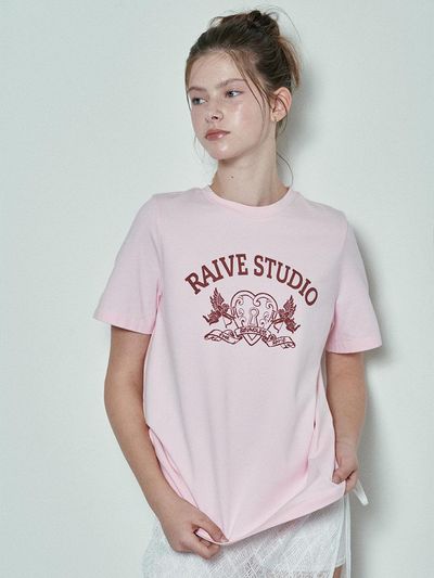 RAIVE RAIVE STUDIO Angel Graphic T-shirt_Pink
