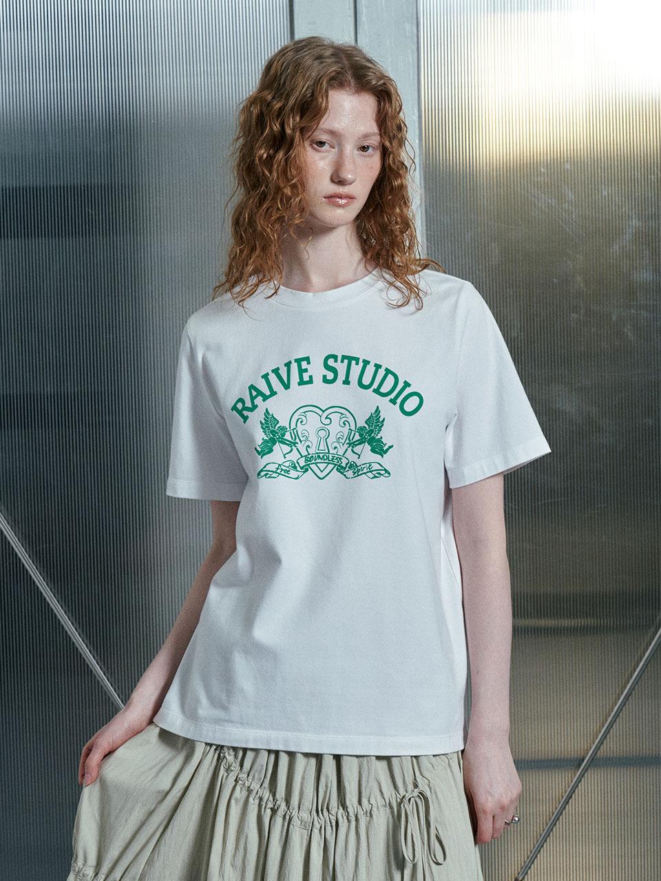 RAIVE RAIVE STUDIO Angel Graphic T-shirt_White