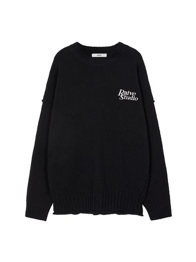 RAIVE Small Logo Knit_Black