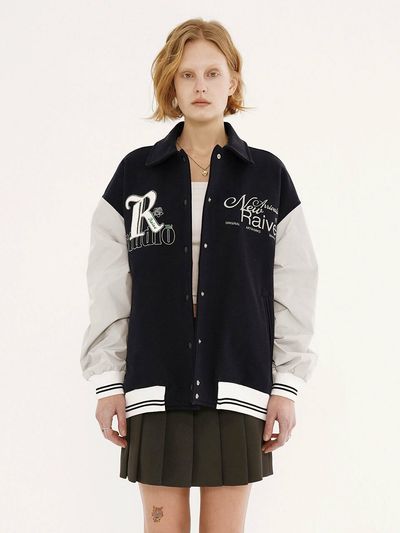 RAIVE Varsity Jacket_Navy