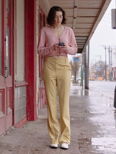RAIVE Zipper Point Slacks_Yellow