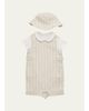 Ralph Lauren Boy's Striped Overall, Bodysuit & Hat Set - 1