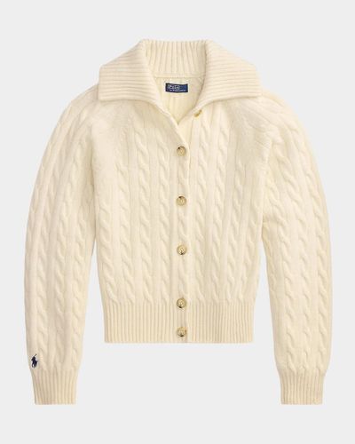 Ralph Lauren Cable-Knit Wool-Cashmere Cardigan