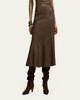 Ralph Lauren Collection Adrianna Foiled Rib-Knit Sweater Skirt - 4