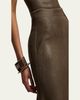 Ralph Lauren Collection Adrianna Foiled Rib-Knit Sweater Skirt - 5