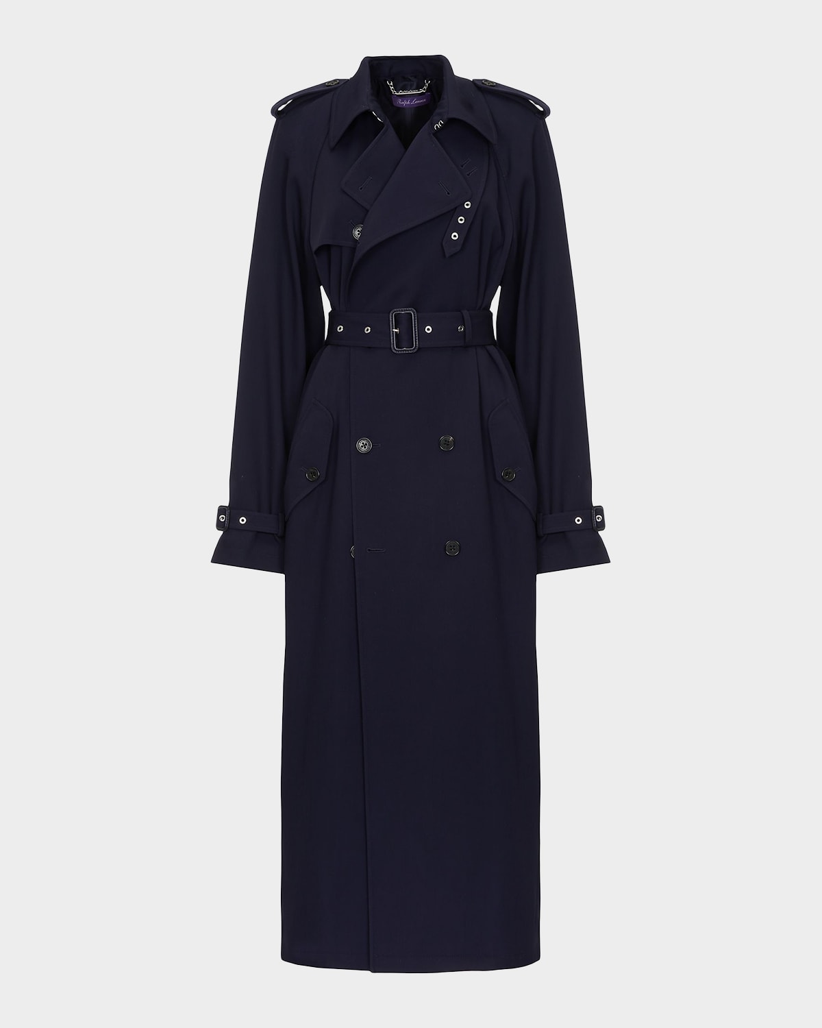 Ralph Lauren Collection Alecia Wool-Blend Gabardine Trench Coat