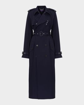 Ralph Lauren Collection Alecia Wool-Blend Gabardine Trench Coat