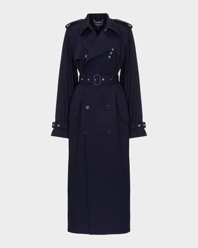 Ralph Lauren Collection Alecia Wool-Blend Gabardine Trench Coat