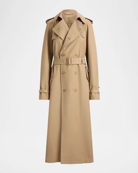 Ralph Lauren Collection Alecia Wool Gabardine Trench Coat