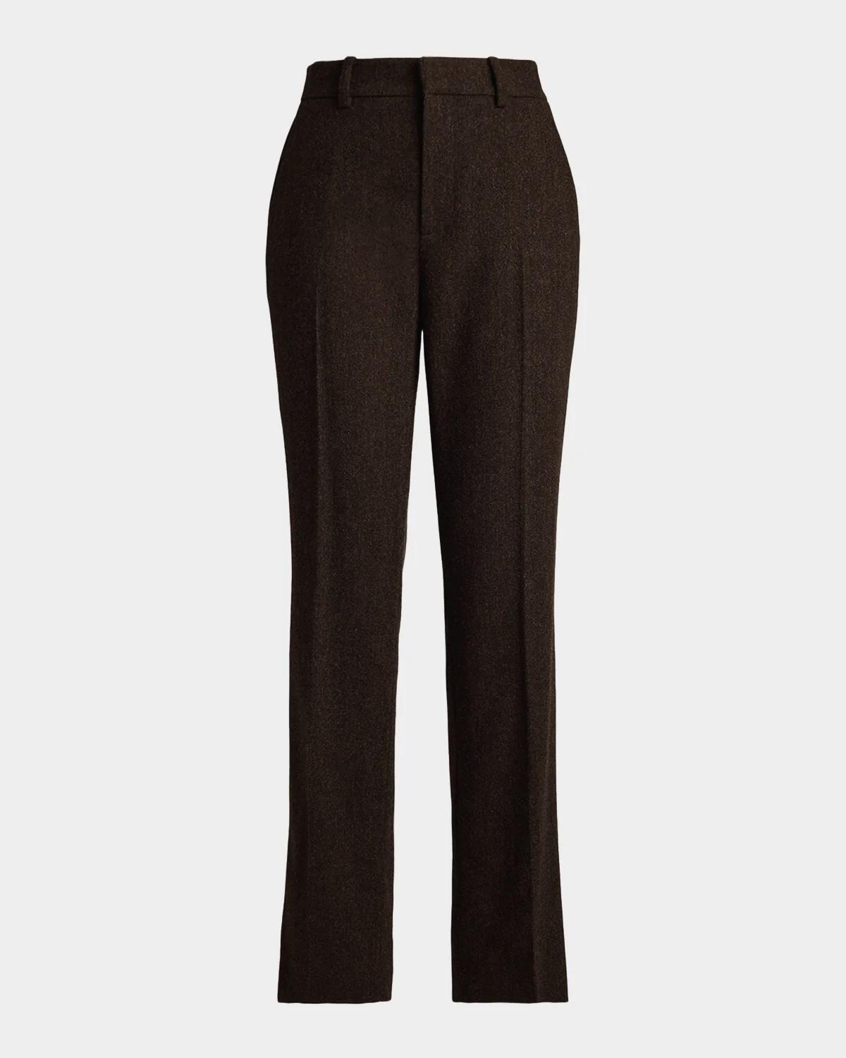 Ralph Lauren Collection Andrey Wool Herringbone Slim-Leg Pants