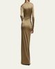 Ralph Lauren Collection Ashten Metallic Jersey Evening Dress - 3