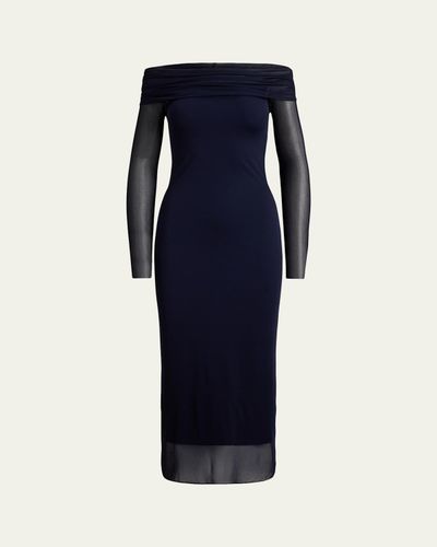 Ralph Lauren Collection Audria Jersey Cocktail Dress