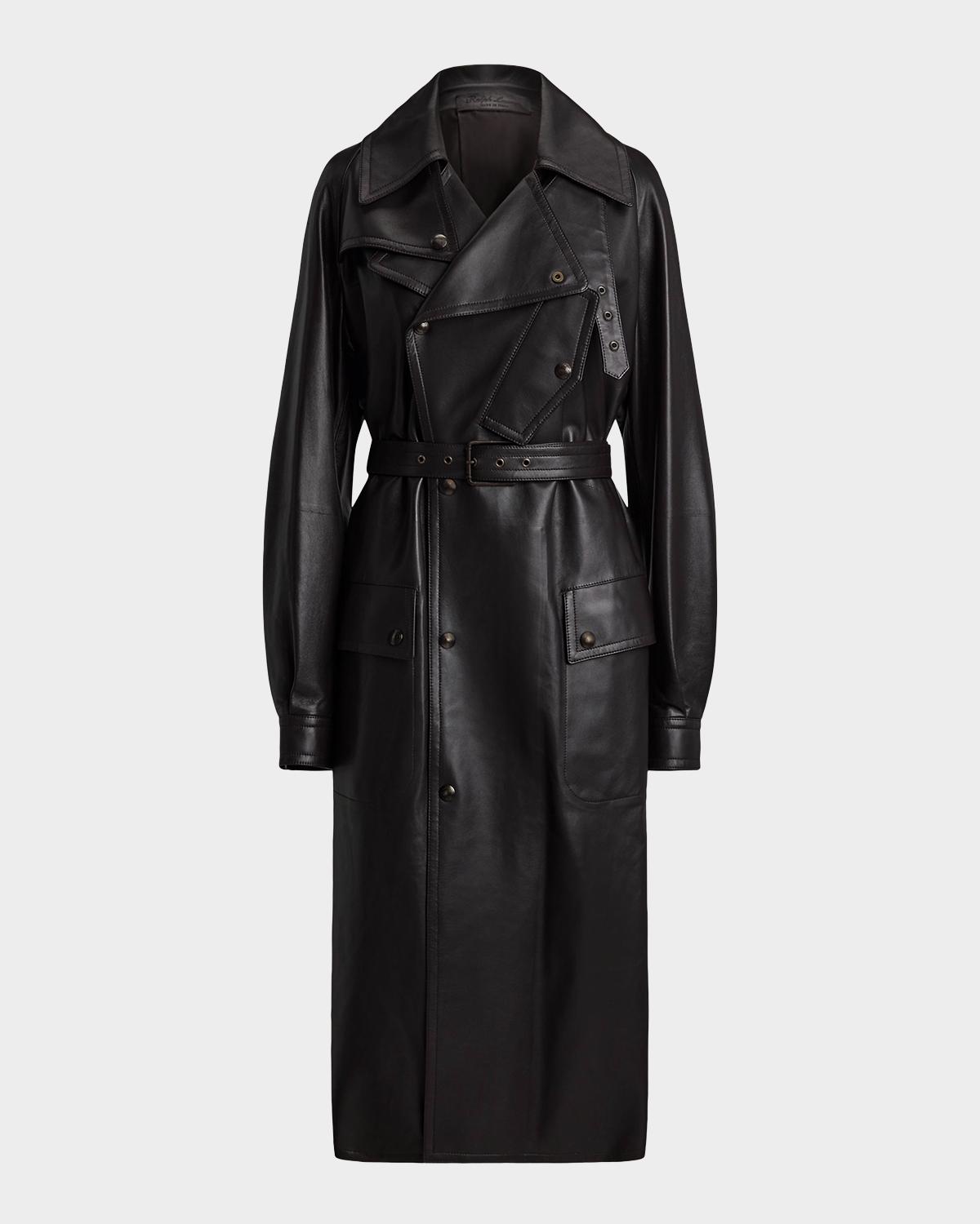 Ralph Lauren Collection Bailey Lambskin Trench Coat